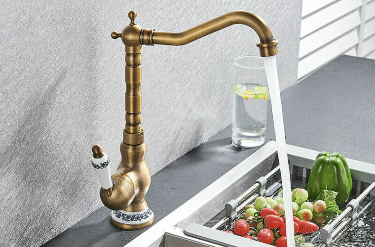 miscelatore rubinetto cucina ottone antico